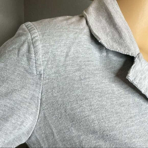 Levi’s Distressed Cotton Blazer Jacket Gray With Colorful Button Detail Sz Small - Picture 5 of 15